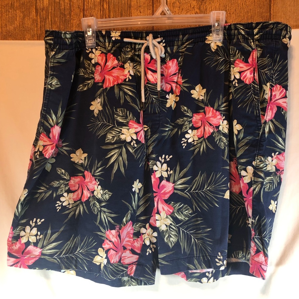 George men’s blue floral print swim shorts 2XL 44-46